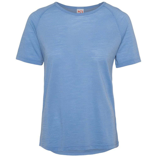 Kari Traa Sanne Wool T-shirt Med Korte ærmer Blå M Kvinde