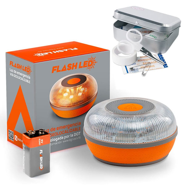 Flash Led Fl-007 V16 Homologated Nødlys