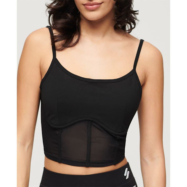 Superdry Sport Tech Corset Hihaton T-paita Musta M Nainen