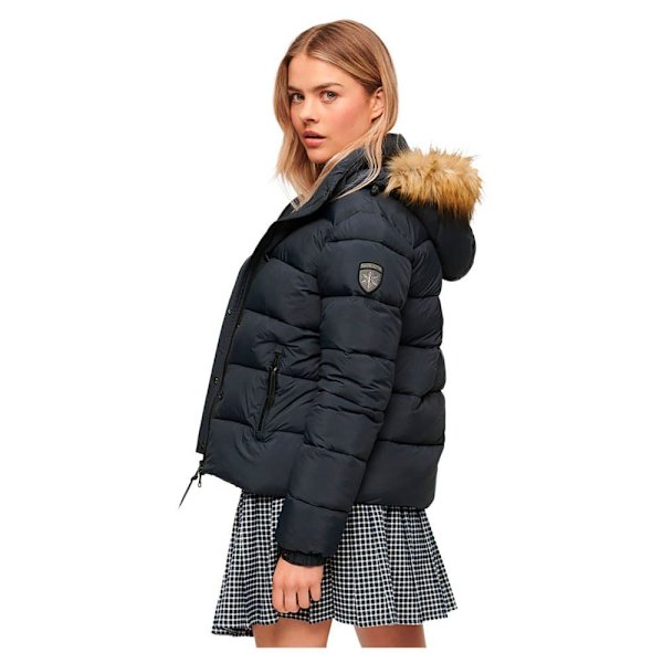 Superdry Faux Fur Untuvatakki Sininen L Nainen