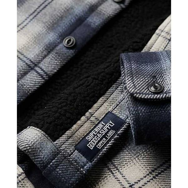 Superdry Överskjorta Wool Miller Blå M Man