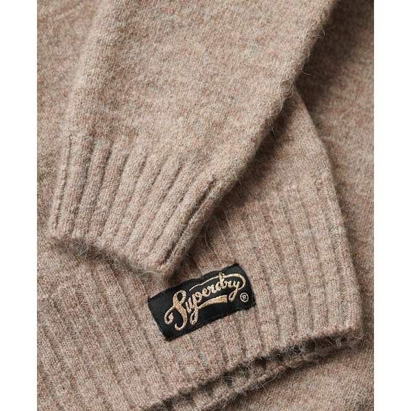 Superdry Besætning Hals Sweater Essential Beige XS Kvinde