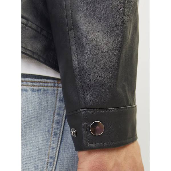 Jack & Jones Dylan Biker Læderjakke Sort XL Mand