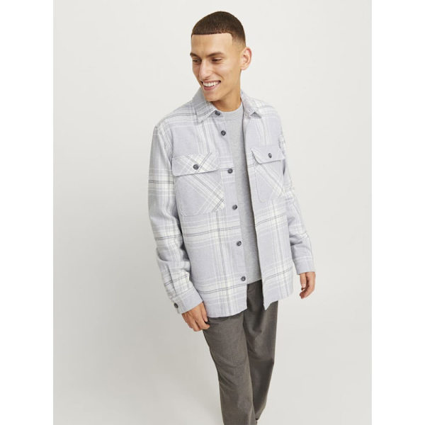 Jack & Jones Raymond Melange Check Overtrøje Grå XL Mand