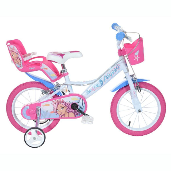 Dino Bikes Mermaid Alyssa 16´´ Pyörä Valkoinen 5-7 Years Poika