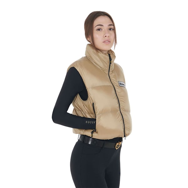 Equestro Rip Stop Väst Beige M Kvinna
