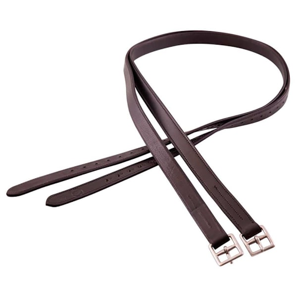 Br Nylon+bløde Stigbøjler Læder Sort 160 cm