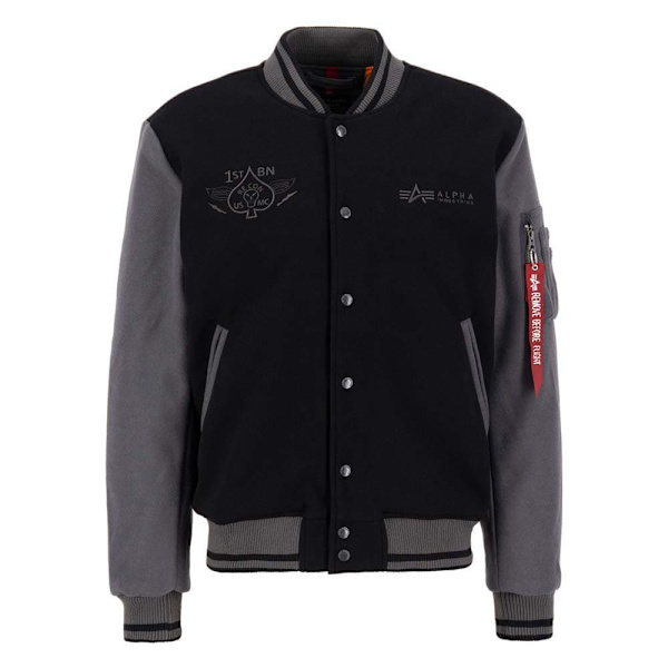 Alpha Industries Varsity Air Force Jakke Sort XL Mand