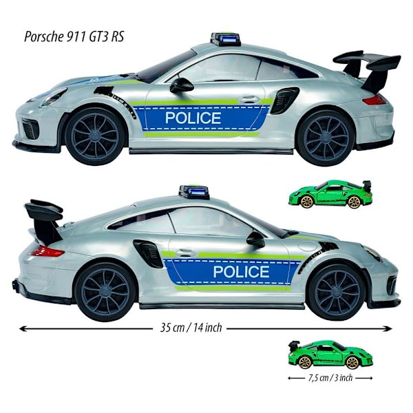 Majorette Police Carry Case Porsche Sininen
