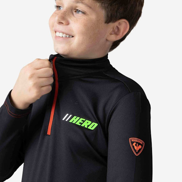 Rossignol Halv Blixtlåsfleece Hero Warm Stretch Svart 10 Years
