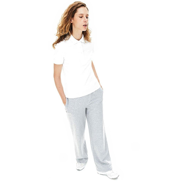 Lacoste Lyhythihainen Poolopaita Stretch Cotton Piqué Valkoinen 40 Nainen