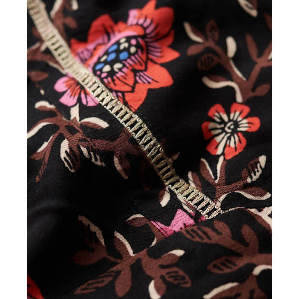 Superdry Långärmad Kort Klänning Printed V Tea Flerfärgad XL Kvinna