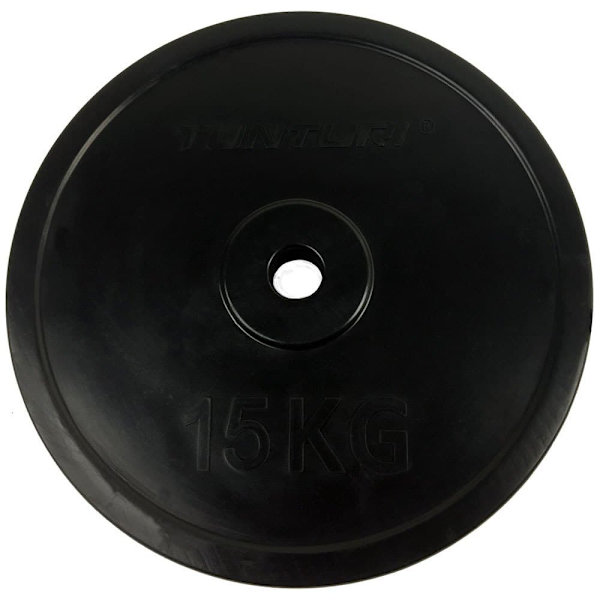 Tunturi Gummi Vægtplade 15kg Sort 15 kg