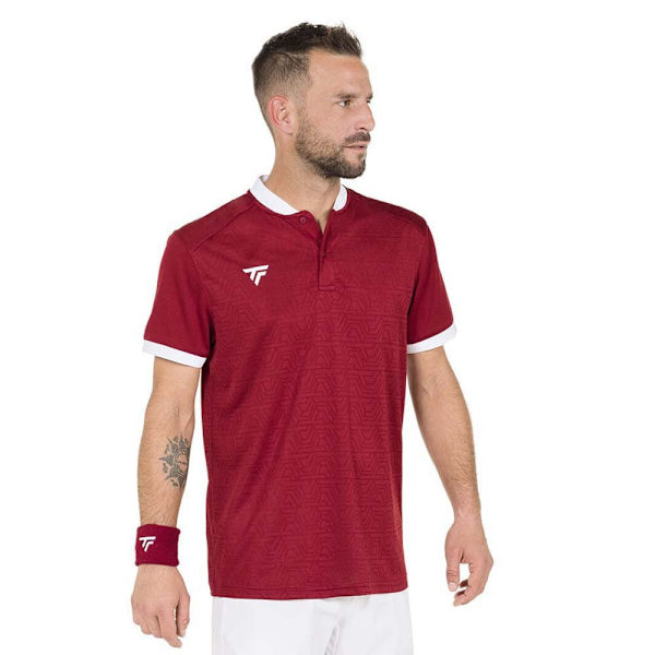 Tecnifibre Kortärmad Piké Team Mesh Röd XL Man