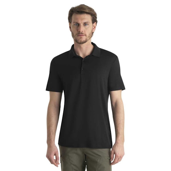 Icebreaker Kortærmet Polo Merino 150 Tech Lite Iii Sort M Mand