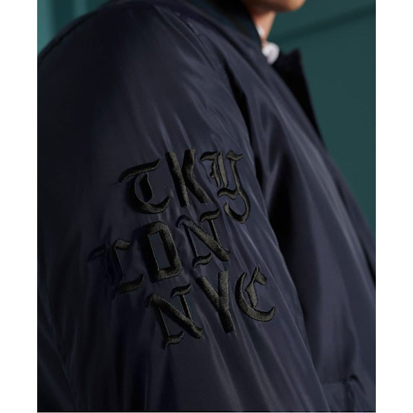 Superdry Bomberjakke Blamore Collegiate Sort 2XL Mand