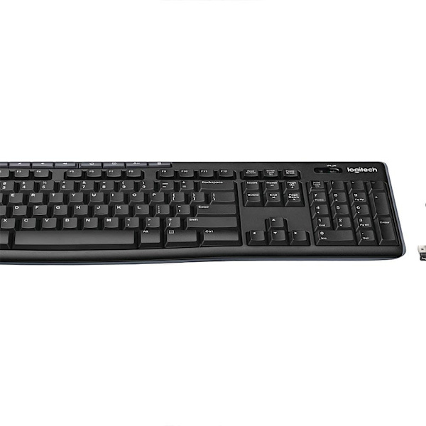 Logitech Trådløst Tastatur Og Mus Mk270 Sort UK QWERTY