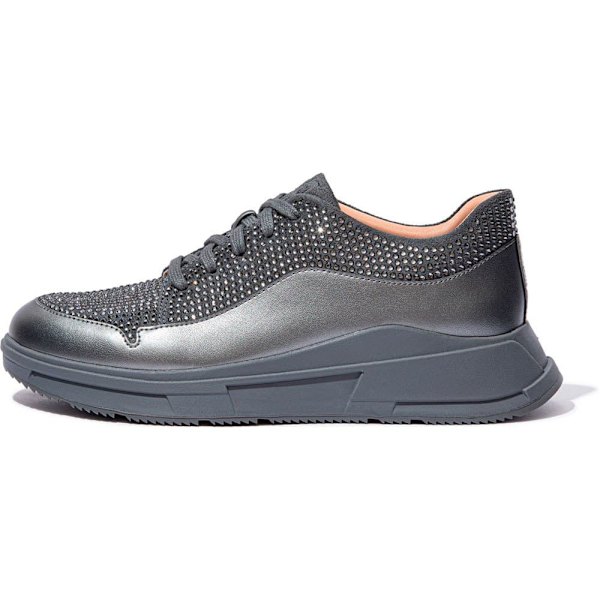 Fitflop Freja Utbildare Lace Up Low Grå EU 37 Kvinna