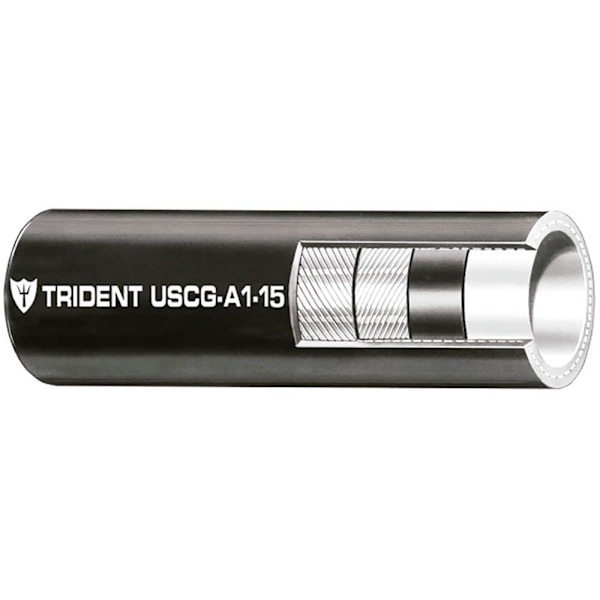 Trident Marine Polttoaineletku Type A1-15 And A1-10 Barrier Lined Musta 1/2´´
