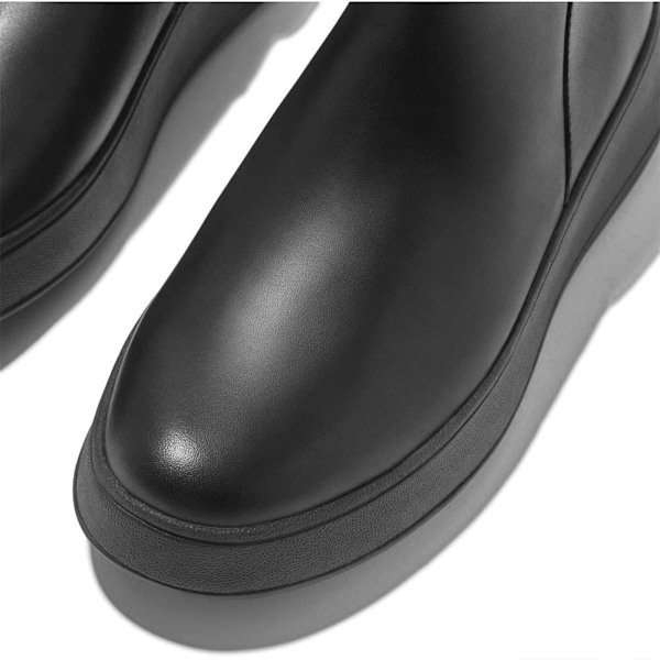 Fitflop StØvler F-mode Leather Flatform Zip Ankle Sort EU 40 Kvinde