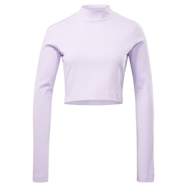 Reebok Langærmet T-shirt Yoga Cotton Rib Lilla XS Kvinde