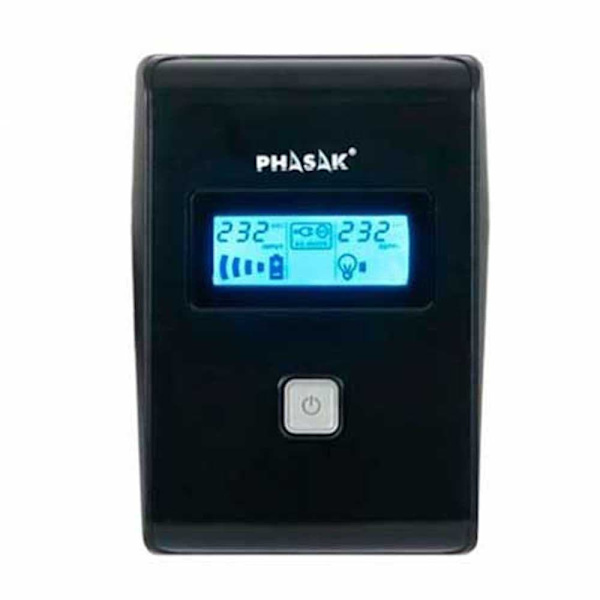 Phasak Ups Ph 9465 650va Sort One Size / EU Plug