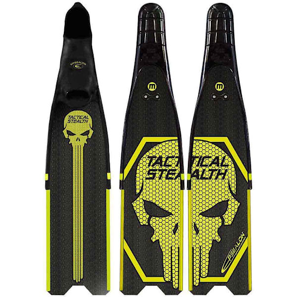 Epsealon Tactical Stealth Hard Harpunfiskefinner Sort EU 46-47