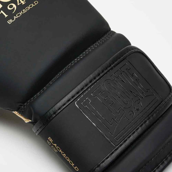 Leone1947 Boksehandsker I Kunstlæder Black And Gold Sort 10 oz