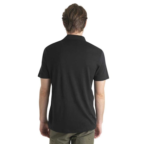 Icebreaker Kortærmet Polo Merino 150 Tech Lite Iii Sort M Mand