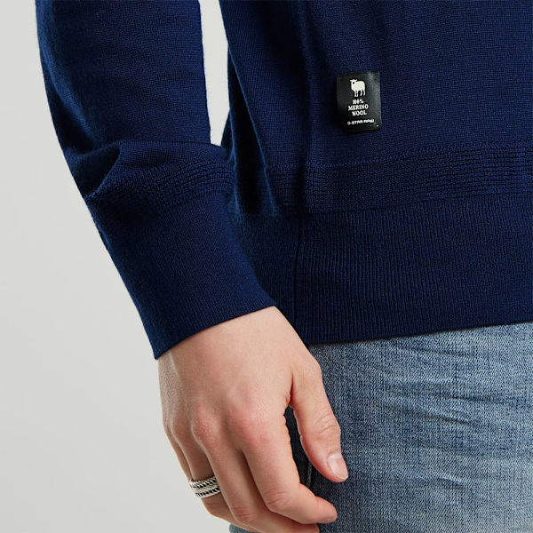 G-star Premium Core Dunda Polo Med Lange ærmer Blå L Mand