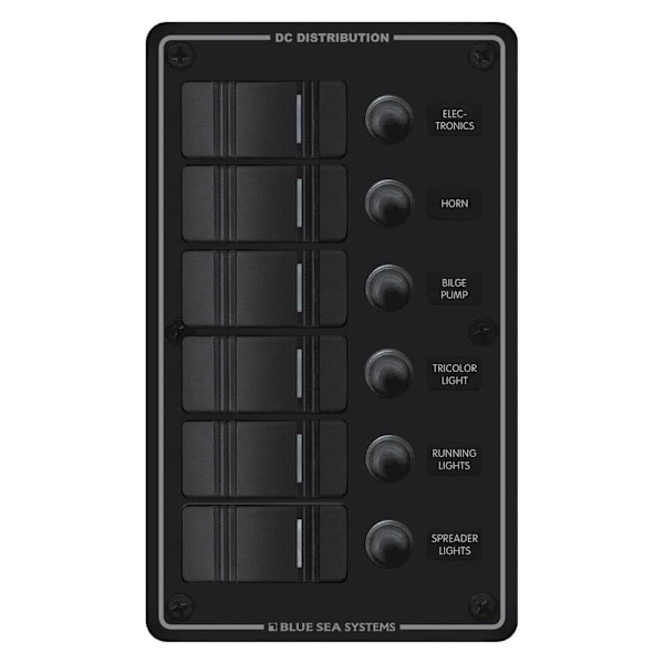 Blue Sea Systems Water Resistant Panel 6 Position Sort