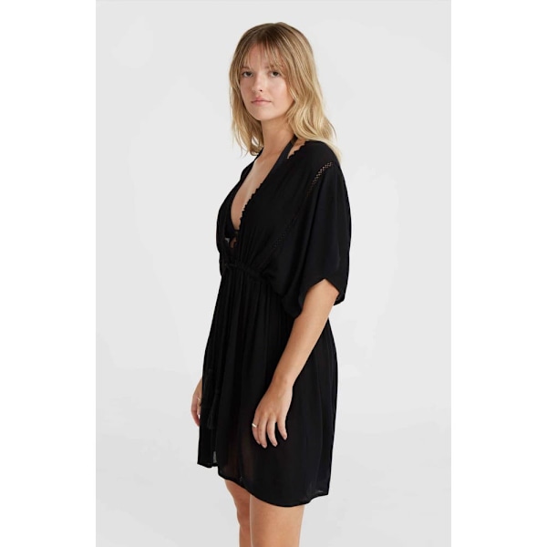 O´neill Essentials Mona Beach Cover Up Kortærmet Kjole Sort S Kvinde