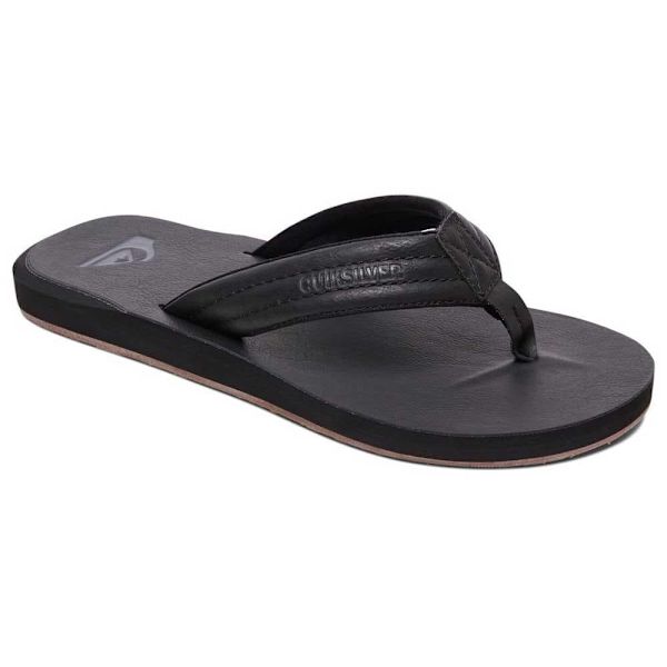 Quiksilver Carver Nubuck Flip-flops Svart EU 40 Man