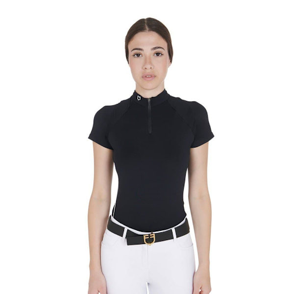 Equestro Technical Zip Kortærmet Polo  S