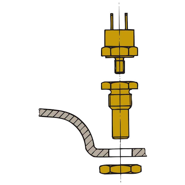 Vetus Udstødningsalarmsensor Mf/mv/lsg/lss/mgs/mgl Grå