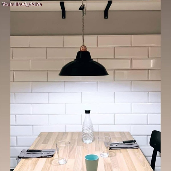 Creative Cables Emaljeret Metal Lampeskærm Bistrot Sort