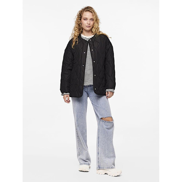 Pieces Stella Quilted Jacka Grå XL Kvinna