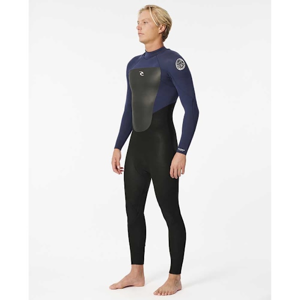Rip Curl Langærmet Neoprendragt Med Lynlås Bagpå Omega 4/3 Mm Gb Steamer Sort L