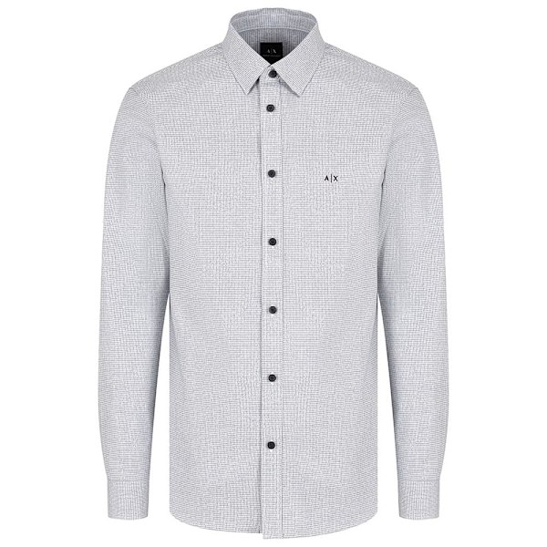 Armani Exchange 6dzc30_zn5uz Skjorte Med Lange ærmer Grå L Mand
