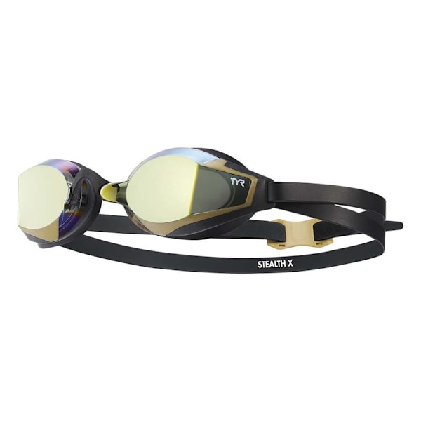 Tyr Svømmebriller Stealth-x Mirrored Performance Sort,Gylden