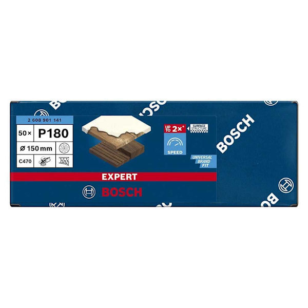 Bosch Professional Excentrisk Griptape Expert C470 150 Mm Multi G180 50 Enheder Gylden