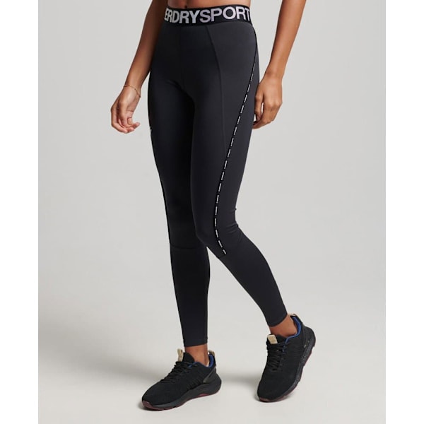 Superdry Strumpbyxor Train Branded Elastic Svart XS Kvinna