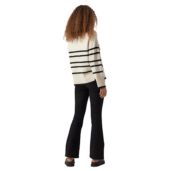 Vero Moda O Neck Sweater Saba Stripe Beige,Sort S Kvinde