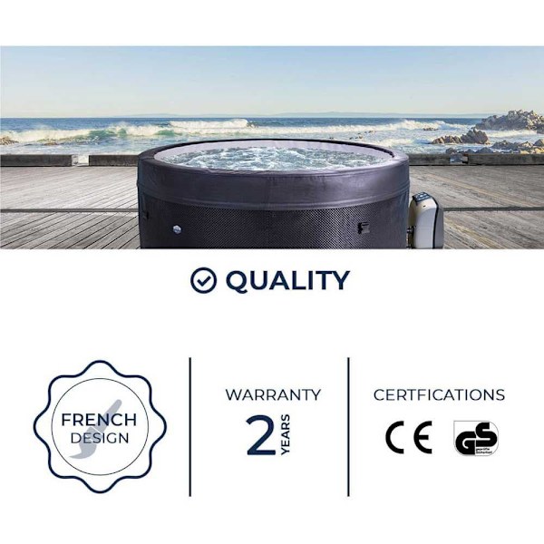 Netspa Oppustelig Jacuzzi Med Udvendige Paneler Vita 156x70 Cm Blå 800L