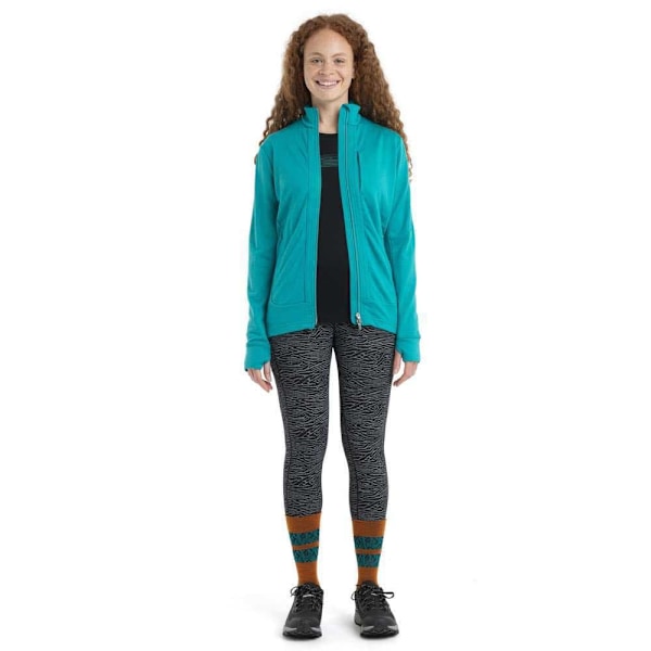 Icebreaker Kortærmet T-shirt 150 Tech Lite Ii Camping Lines Merino Sort M Kvinde