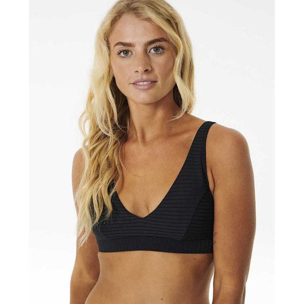 Rip Curl Premium Surf D-dd Deep V Bikinitopp Svart L Kvinna