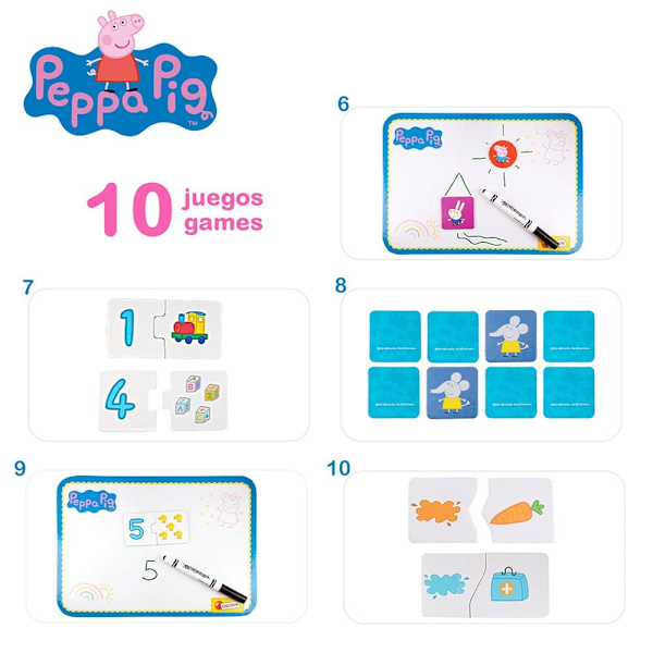 Color Baby Picer Super Educational Desktop Med Tilbehør Peppa Pig 30x48x38 Cm Flerfarvet