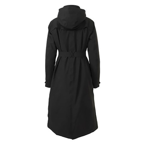 Agu Long Winter Trench Coat Jakke Sort S Kvinde