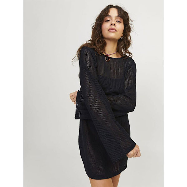 Jack & Jones Grace Langærmet Midi-kjole Sort M Kvinde