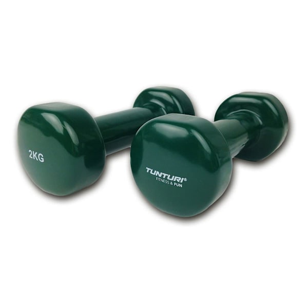 Tunturi Vynil Dumb 2kg 2 Enheder Grøn 2 kg